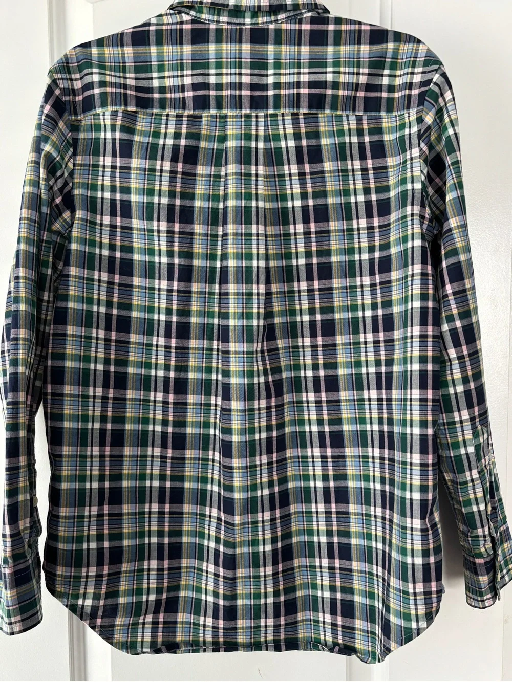 Boys Polo Ralph Lauren Plaid Button-Down Shirt in Green, Navy & Yellow